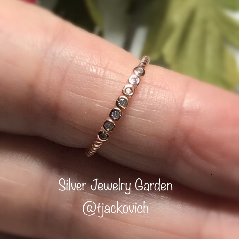 Rose Gold Stackable Sterling Silver Ring